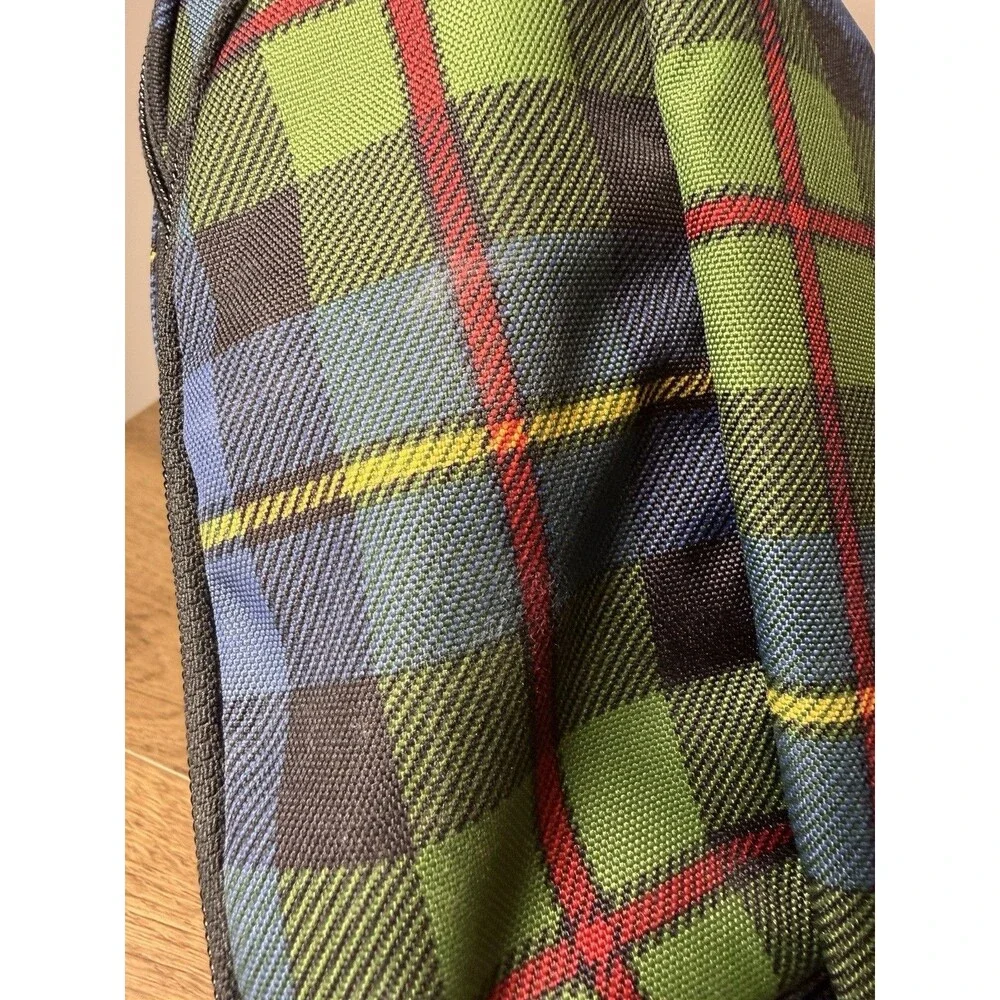 LL BEAN Hanging Travel Toiletry Bag Personal Organizer Plaid Multi-Color Bag